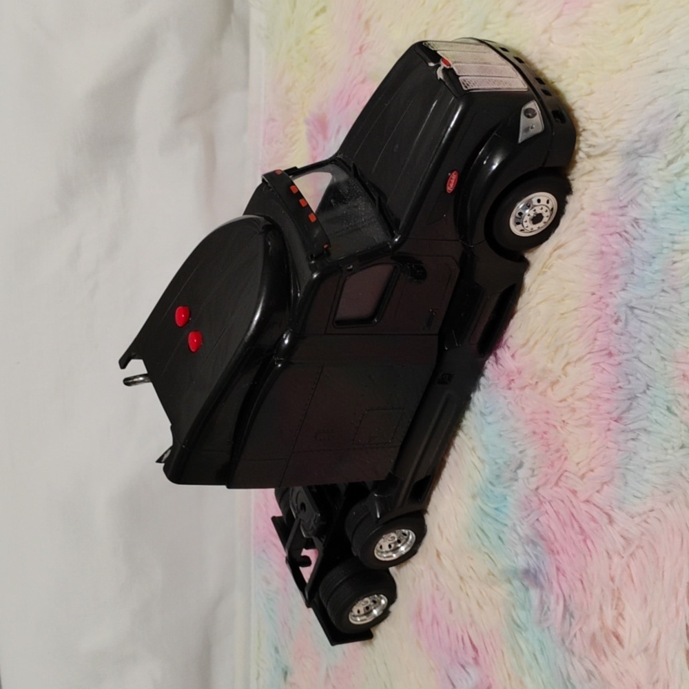 Peterbilt New Ray Truck Trailer W Chrome Rims & Logo Legendary Black